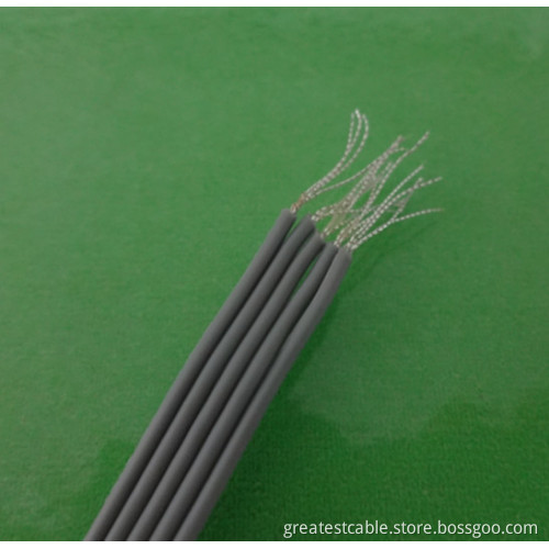 Grey Color 5 Flat ECG Cable for Dynamic Holter Cable